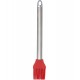 Pincel De Silicone 25,5cm Vermelho Com Cabo Inox Mimo Style